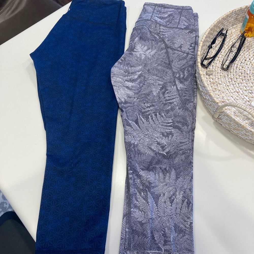 lululemon athletica Blue and Gray Leggings